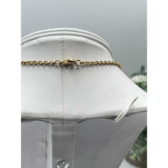 Vintage Designer Signed Camrose & Kross JBK Gold Plated Religious Cross Necklace - Picture 12 of 15